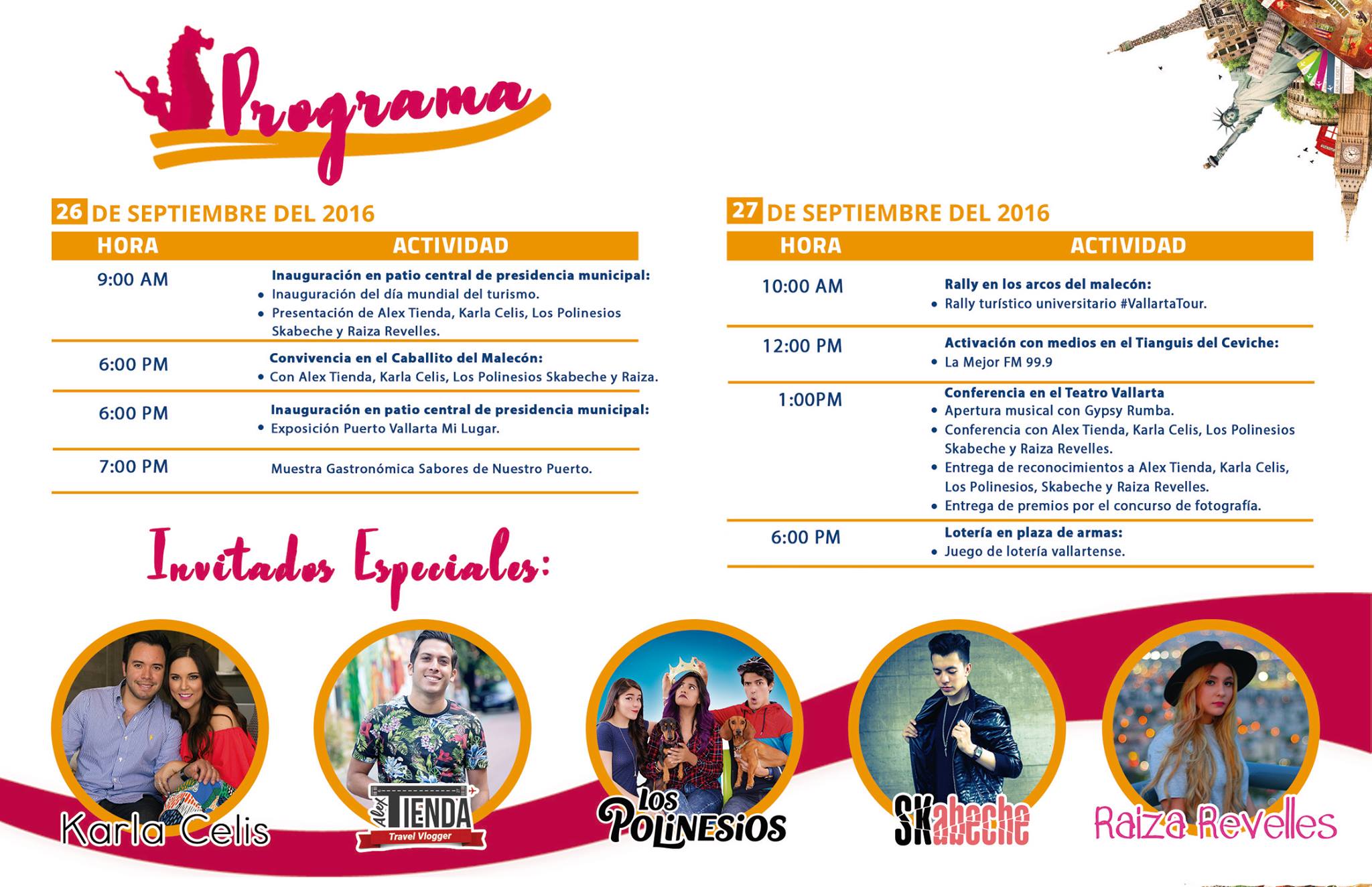 Programa día mundial del turismo en Puerto Vallarta