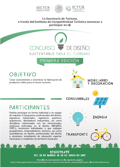 Cartel del Concurso de Diseño Sustentable para el Turismo
