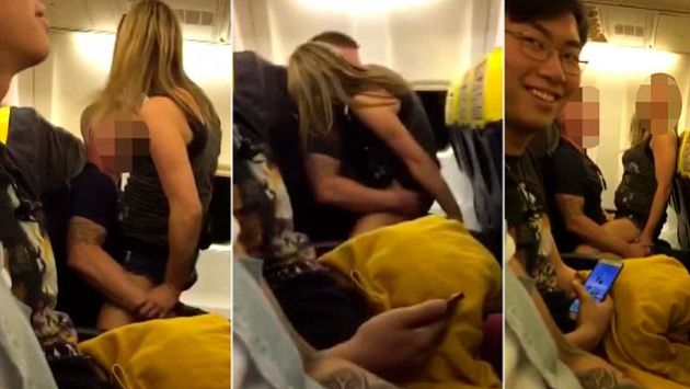 Jóvenes teniendo sexo a bordo de un avión Ryanair