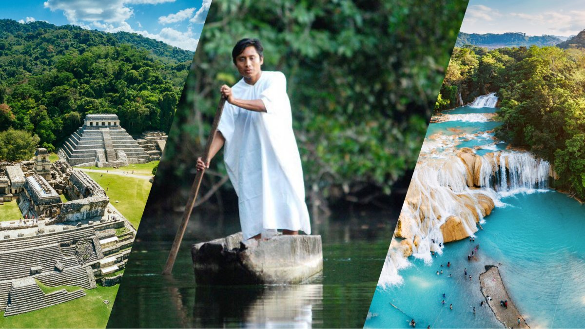 Palenque, selva lacandona y cascadas de Agua Azul