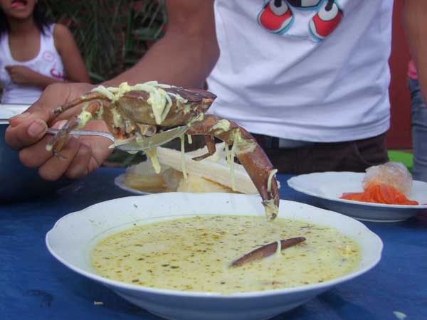 Sopa de cangrejo de quebrada