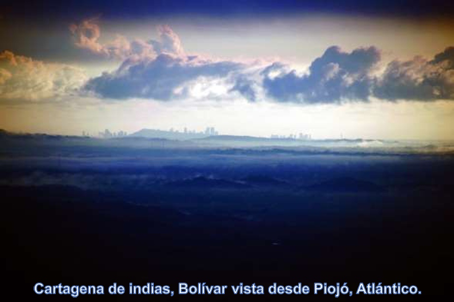 Cartagena de Indias vista desde Piojó en Colombia.