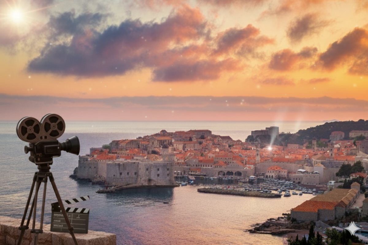 Cámara de cine en Dubrovnik