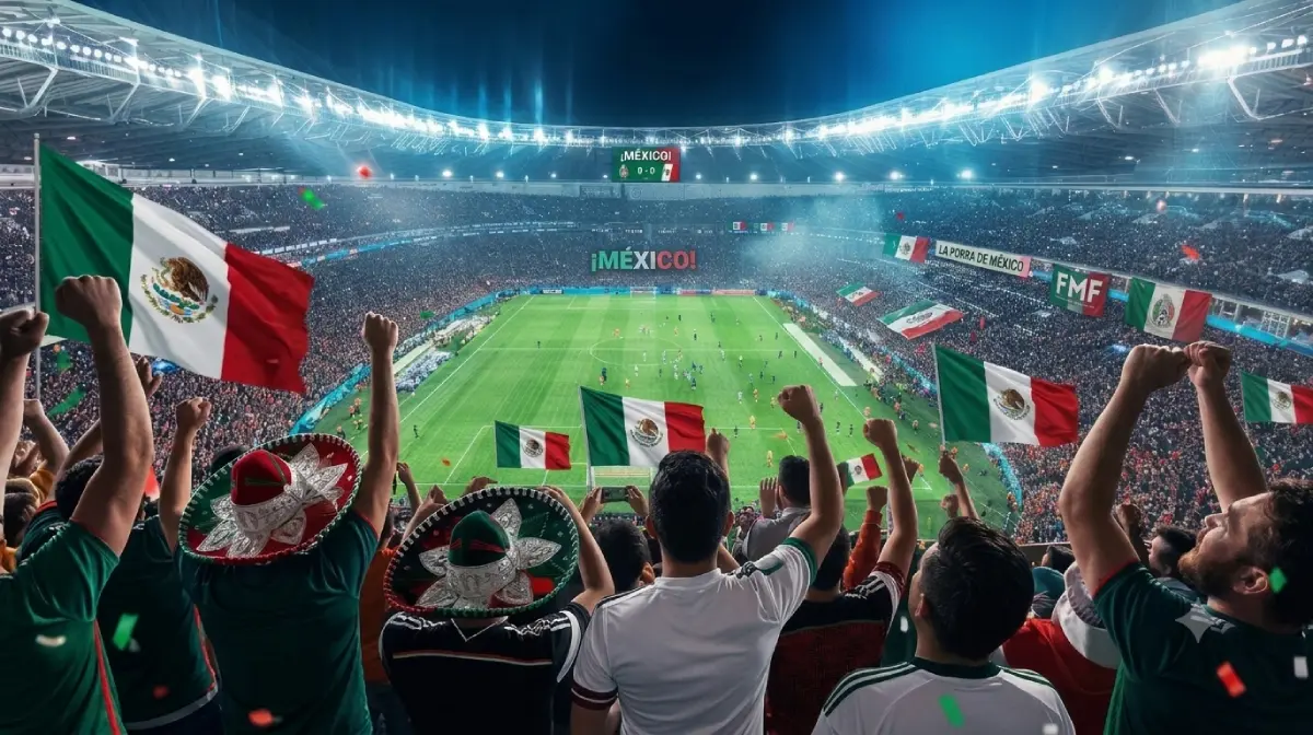 Afición mexicana en el estadio