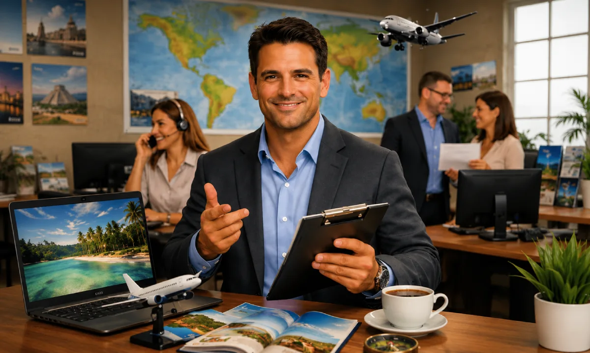 Gerente en una agencia de viajes