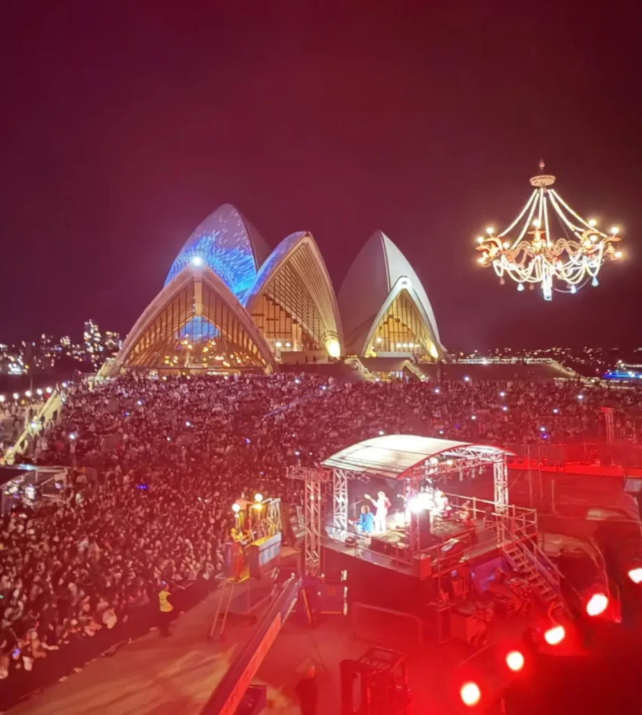 Ópera de Sídney de noche