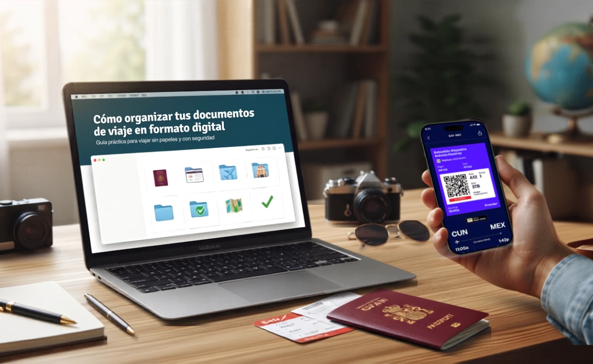 organizar tus documentos de viaje en formato digital
